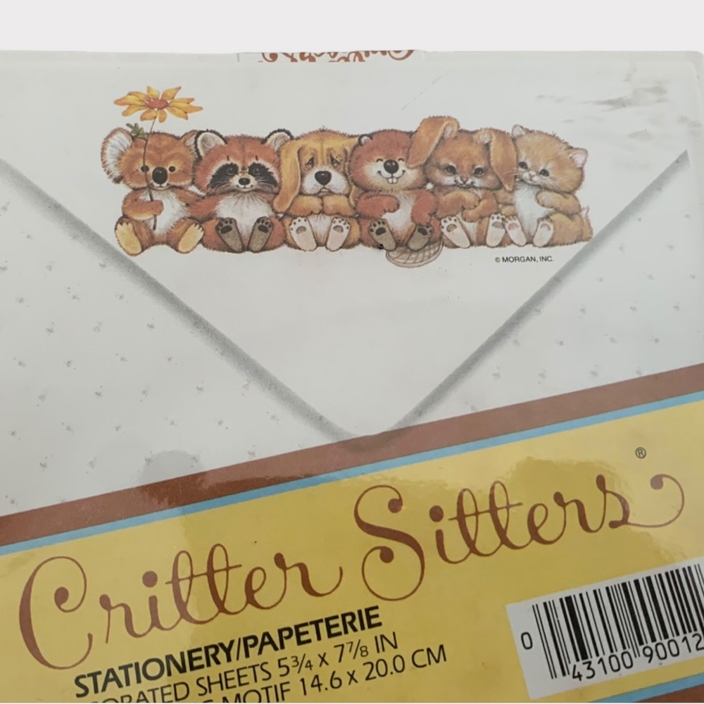 Vintage 80s Critter Sitters Kitten Stationery Set - Picture 4 of 7